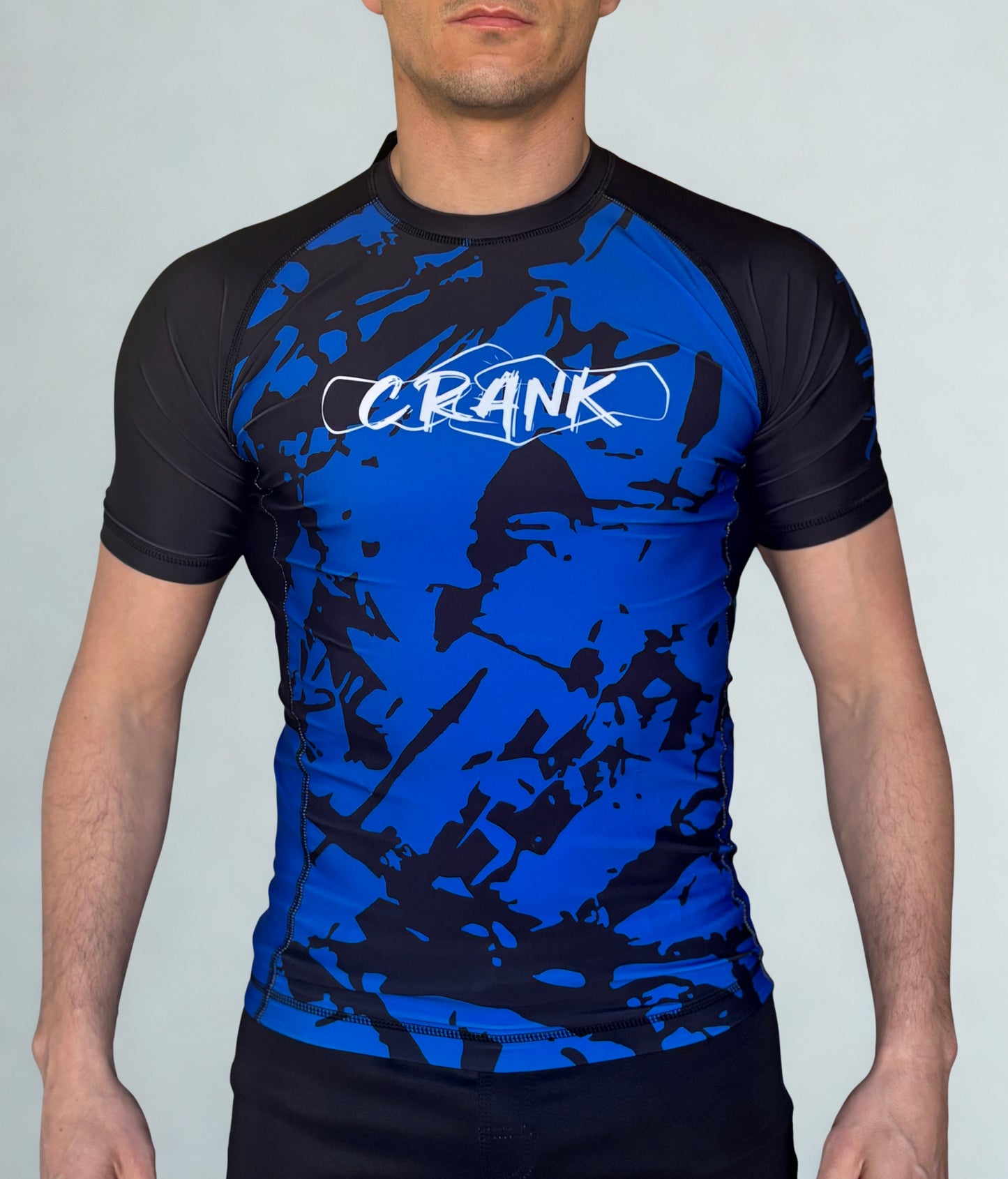 Blue short sleeve rashgaurd